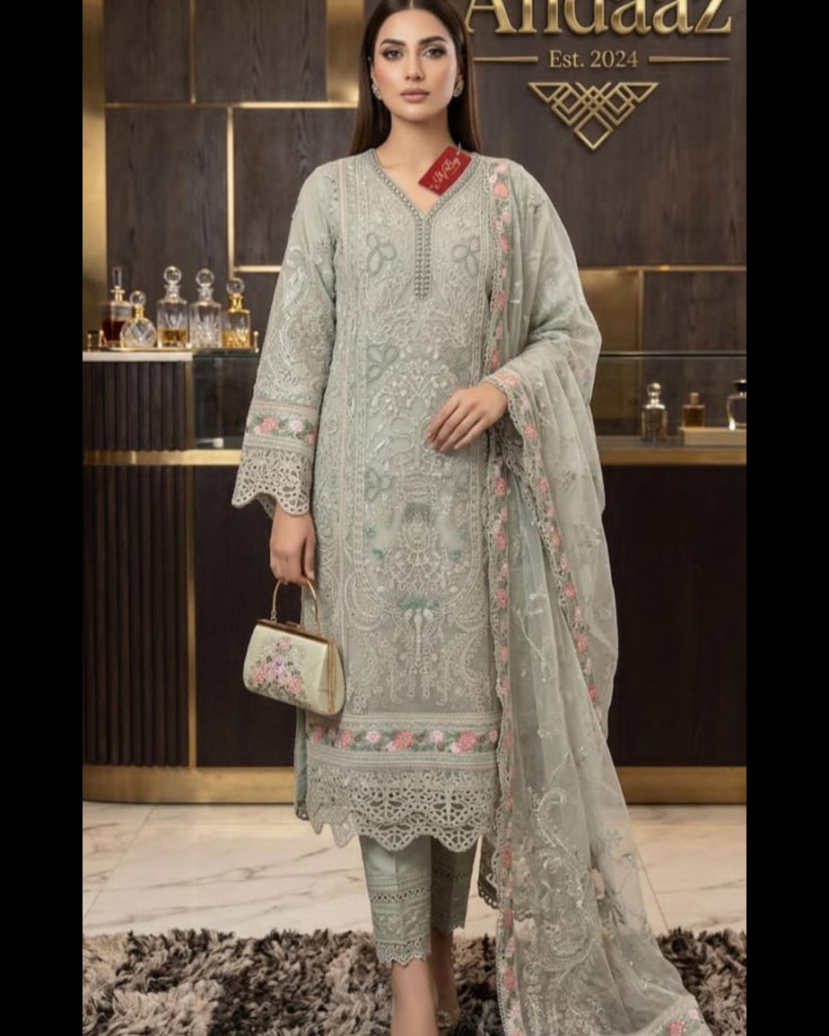 Luxury Shafoon 3Pc with Clutch